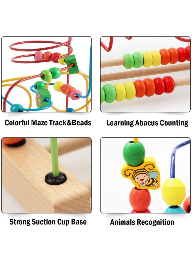Twisoo Wooden Bead Maze Roller Coaster Toy for Toddlers | Educational Abacus Sliding Beads Game | Early Learning Toy for Counting, Grasping & Hand-Eye Coordination - Image 4